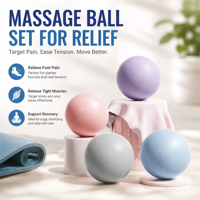 Pilates Yoga Ball - Silicone Fitness Fascia Ball Solid Massage