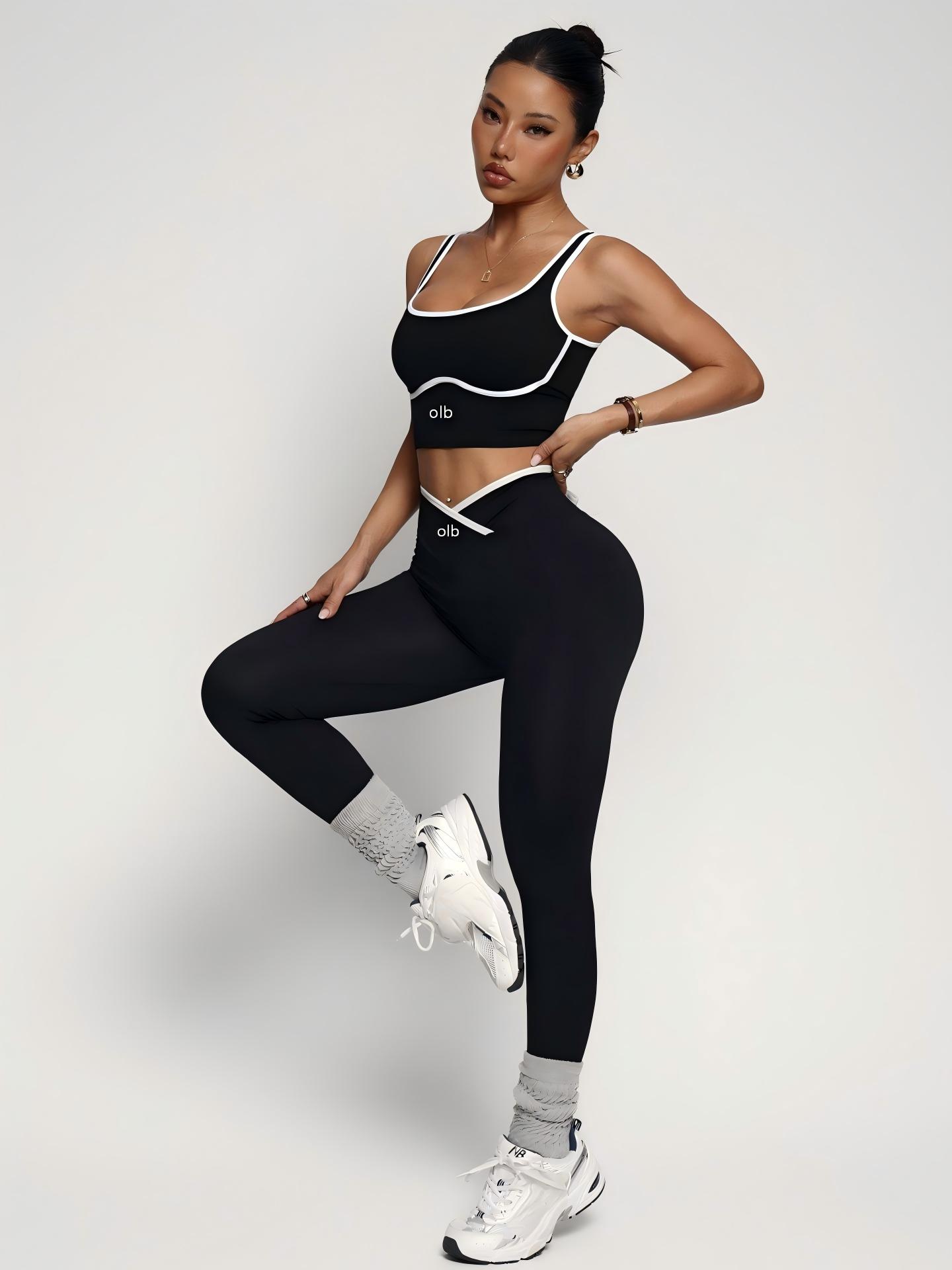 Pilates Yoga Set - 2-piece new sports bra vest pants