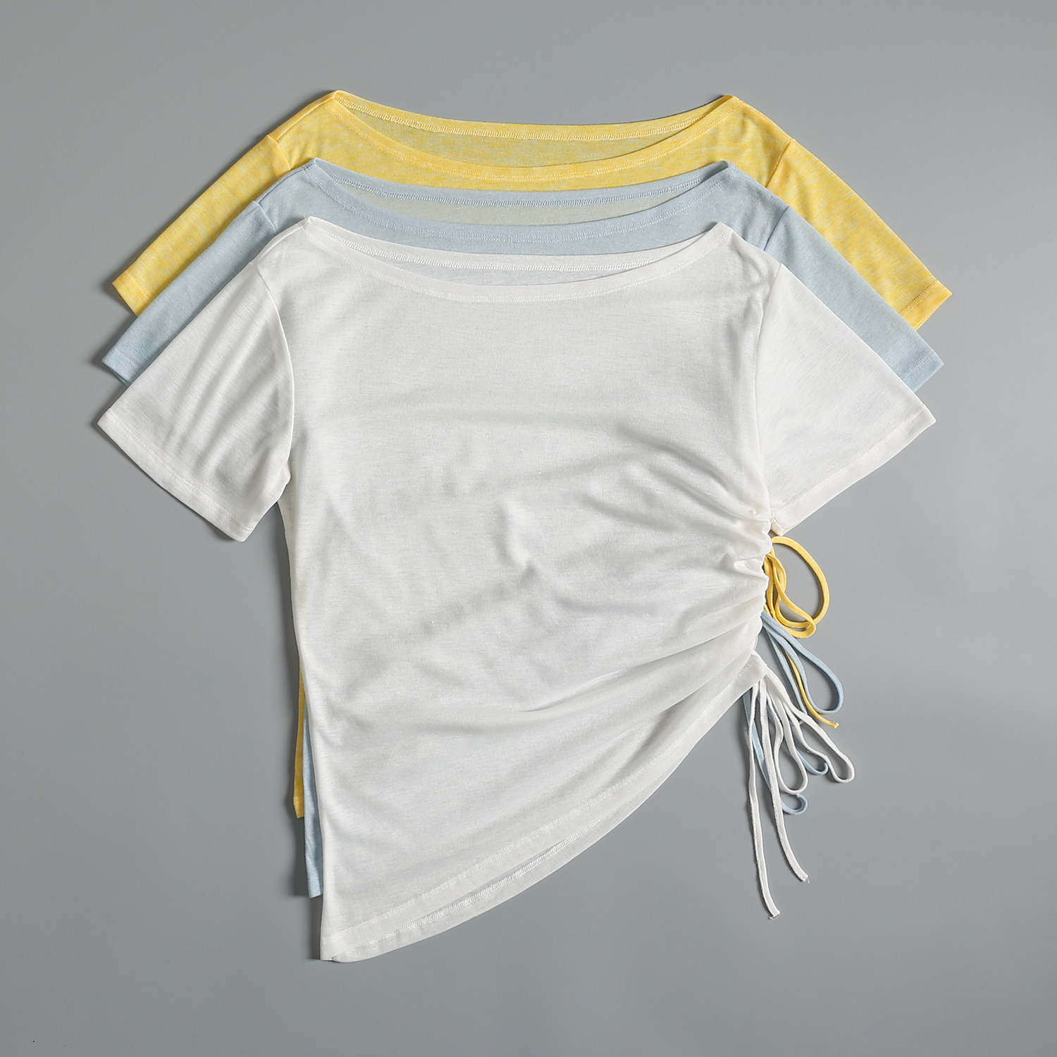 Pilates Yoga Morning - High-looking sports short-sleeved women's summer thin