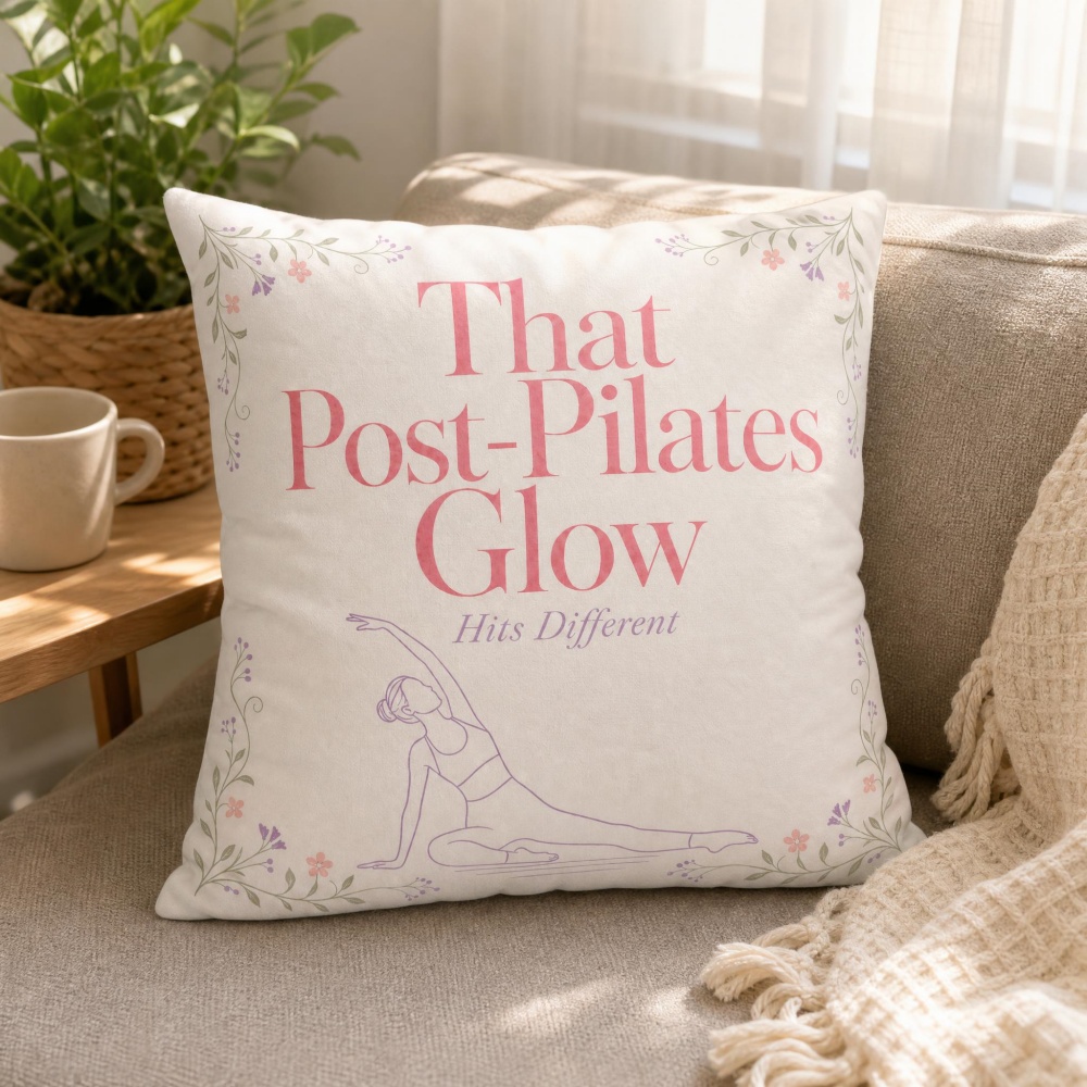 Pilates Yoga Quotes - Minimal Floral Vine Pilates Lady Line