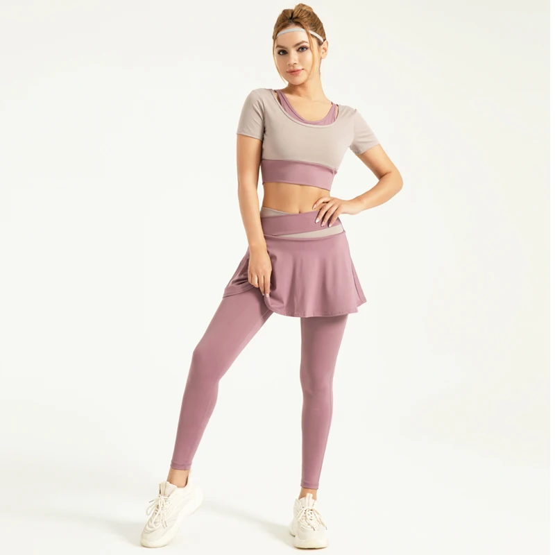 Pilates Yoga Morning - 2pcs Women's Gym Yoga Tennis Skirt