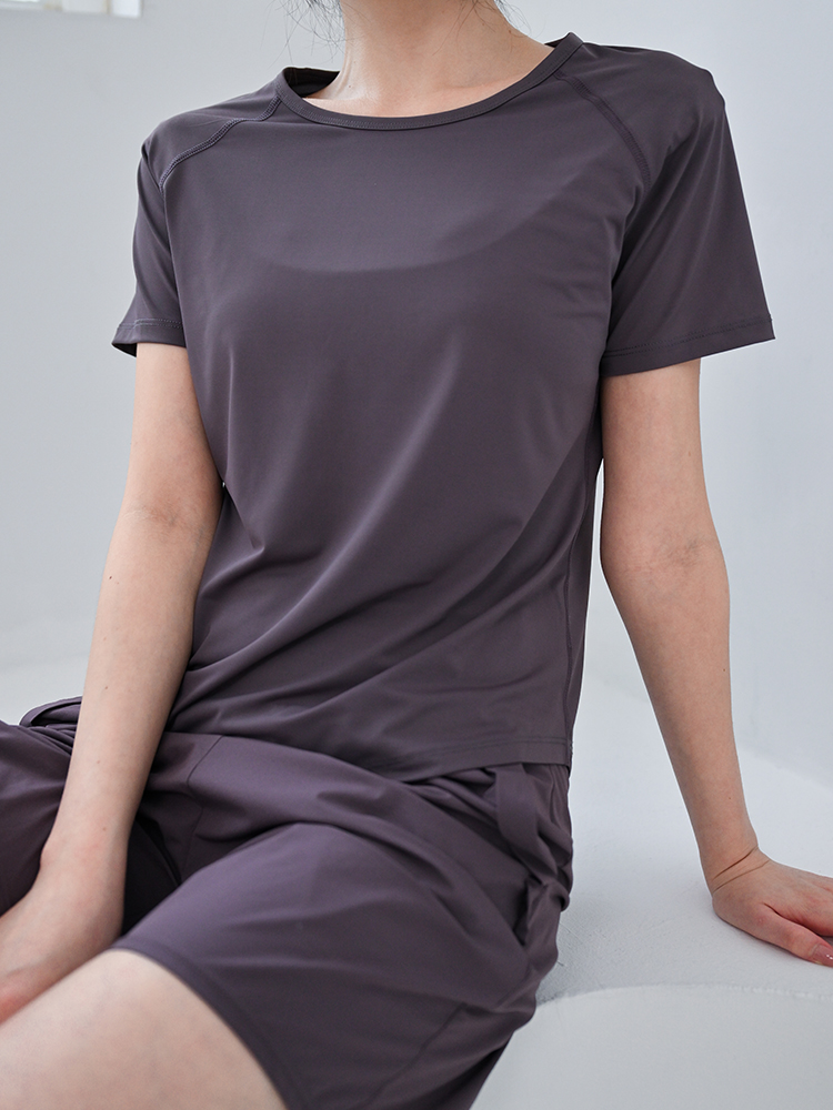 Breathable Thin Yoga T-Shirt f - Pilates Yoga Morning ulasan dan harga