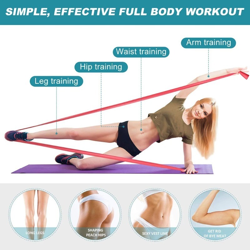 Natural Latex Resistance Bands - Pilates Yoga Reformer ulasan dan harga