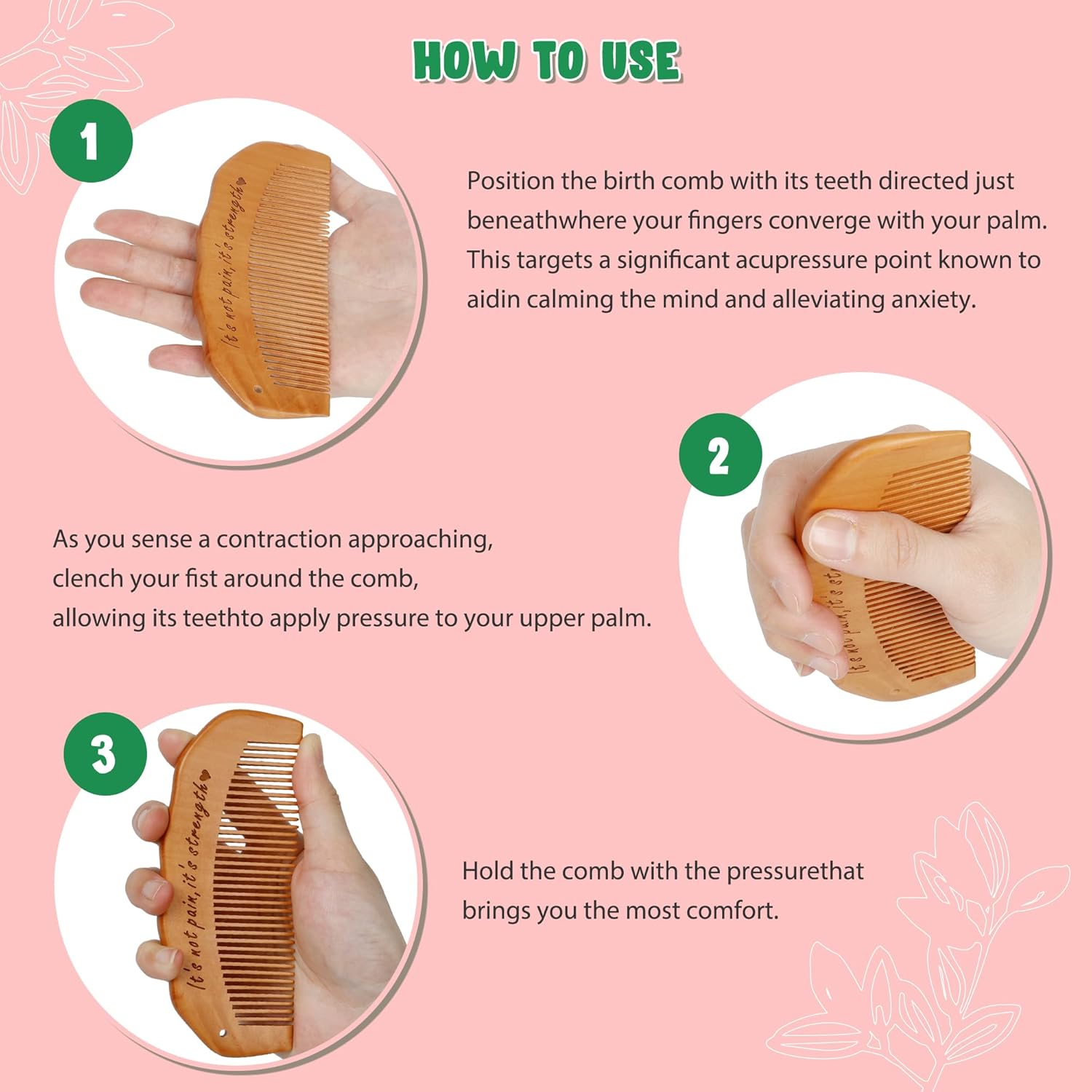 3pcs/Set Birth Comb Acupressur - Acupressure Ball Set ulasan dan harga