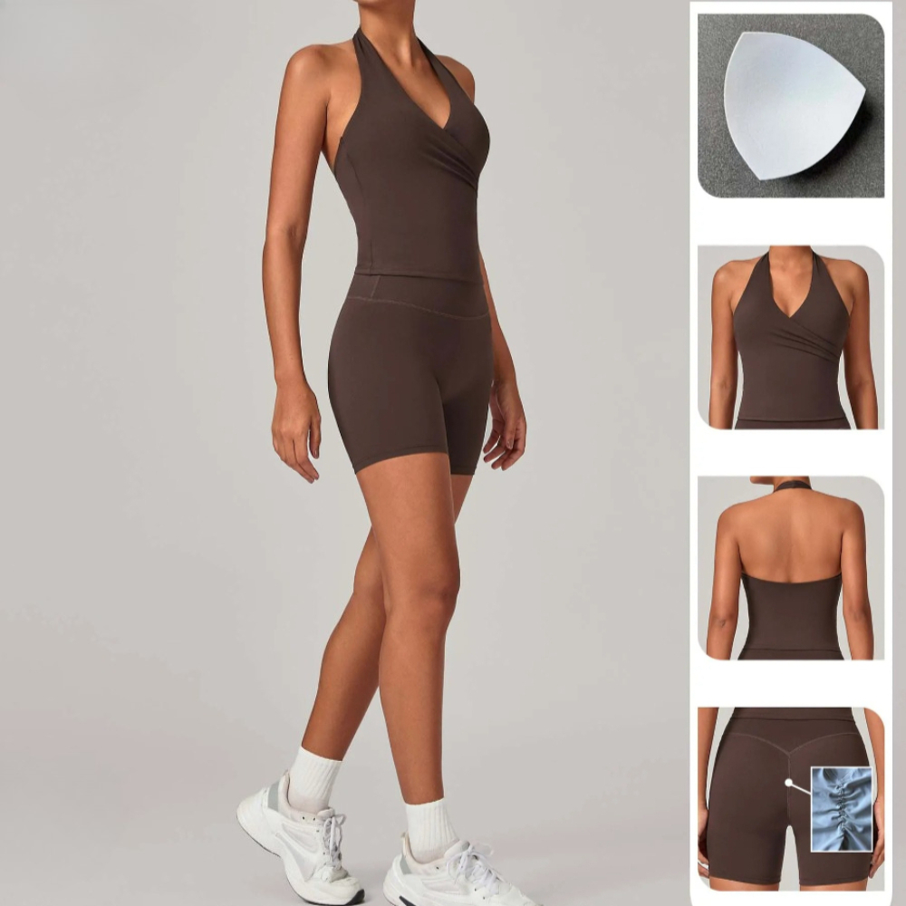 2-piece Women Gym Jogging Spor - Pilates Yoga Set ulasan dan harga
