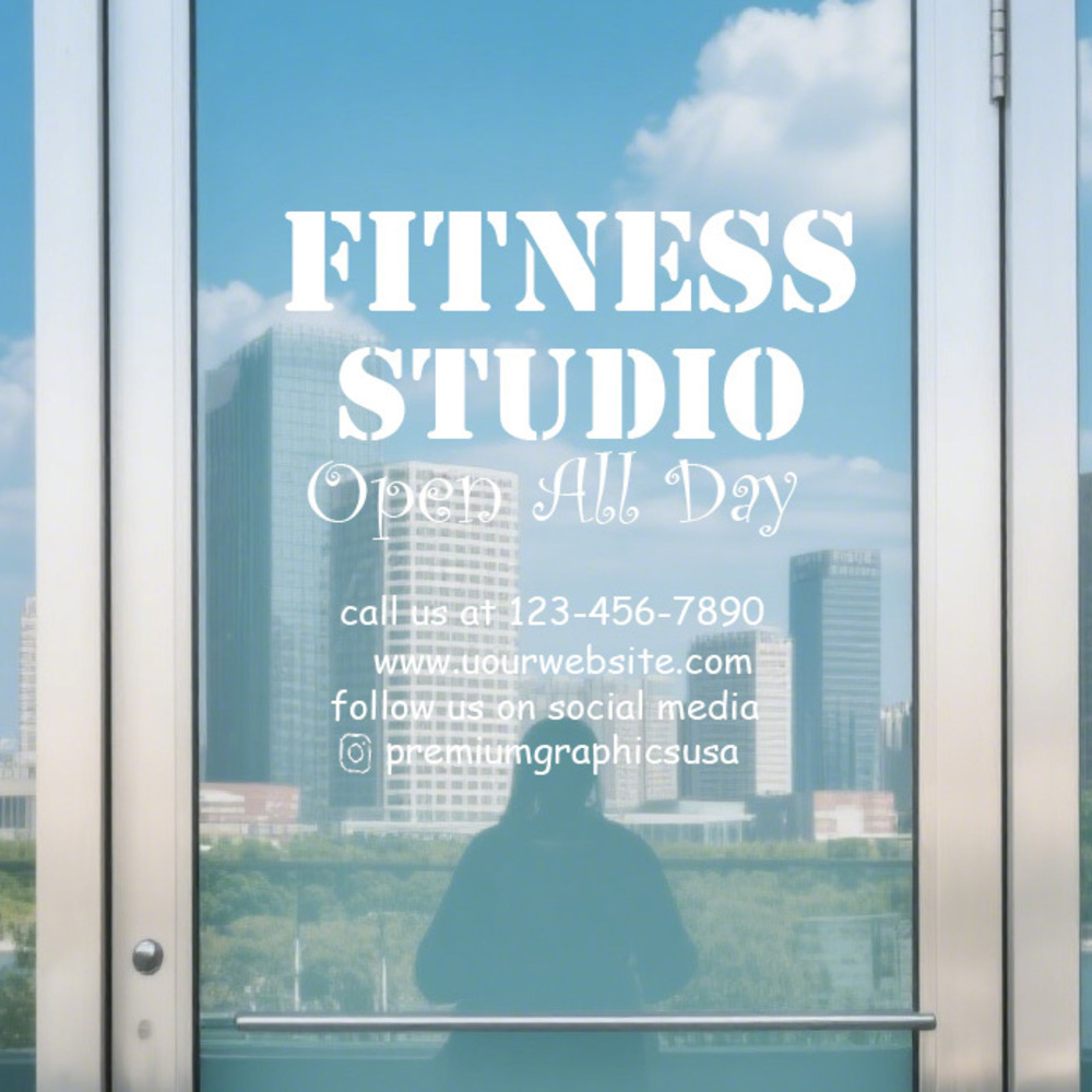 Customizable Studio Window Dec - Pilates Yoga Or Gym ulasan dan harga