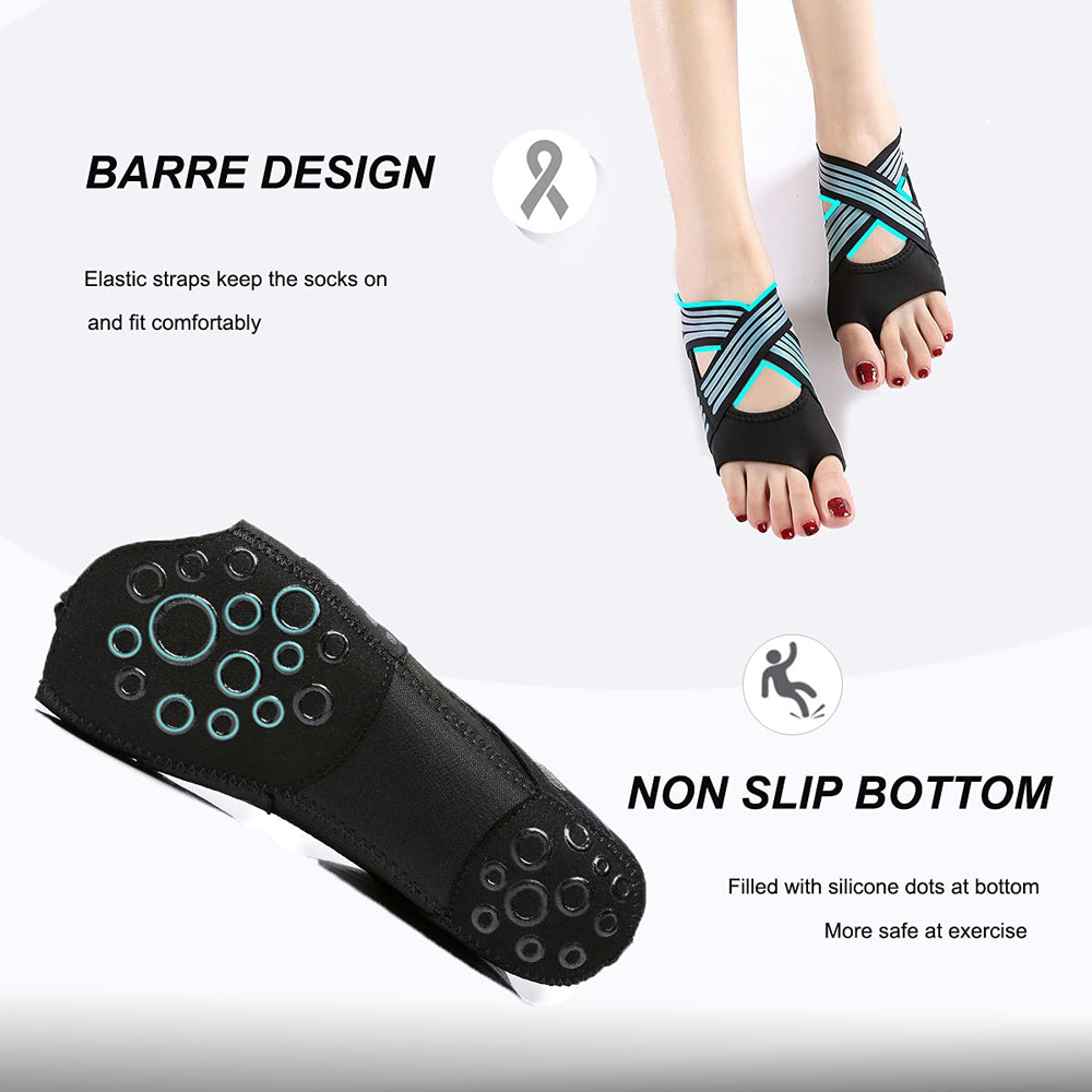 1Pair Women Non-Slip Toeless G - Pilates Yoga Ball ulasan dan harga