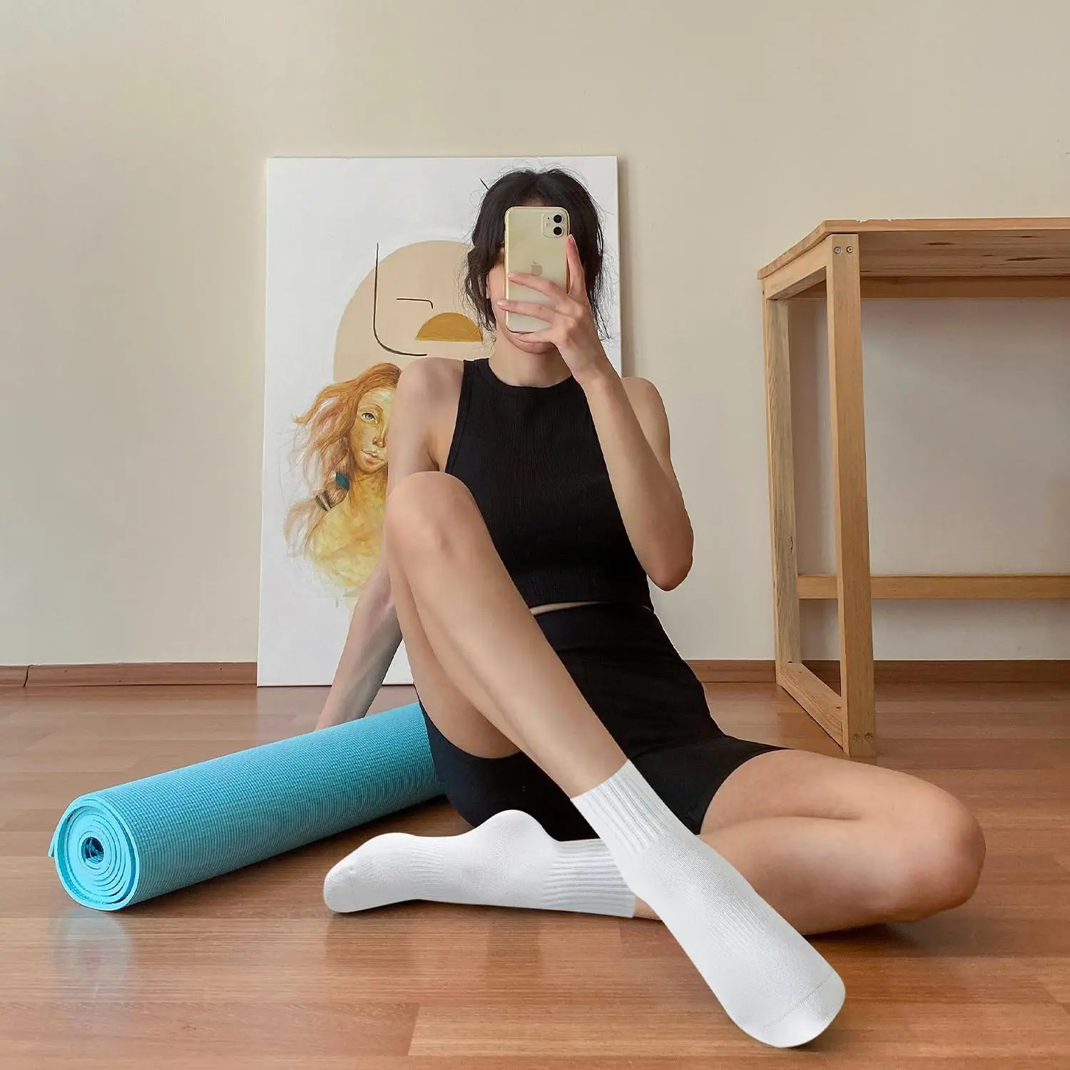 4 pairs of women's yoga socks, - Pilates & Yoga Tina Fehrenbach ulasan dan harga