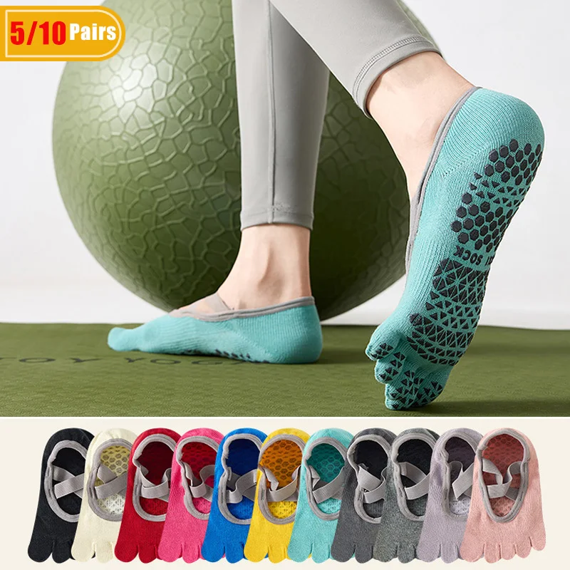 5/10 Pairs Women's Cotton Yoga - Pilates Yoga &A ulasan dan harga