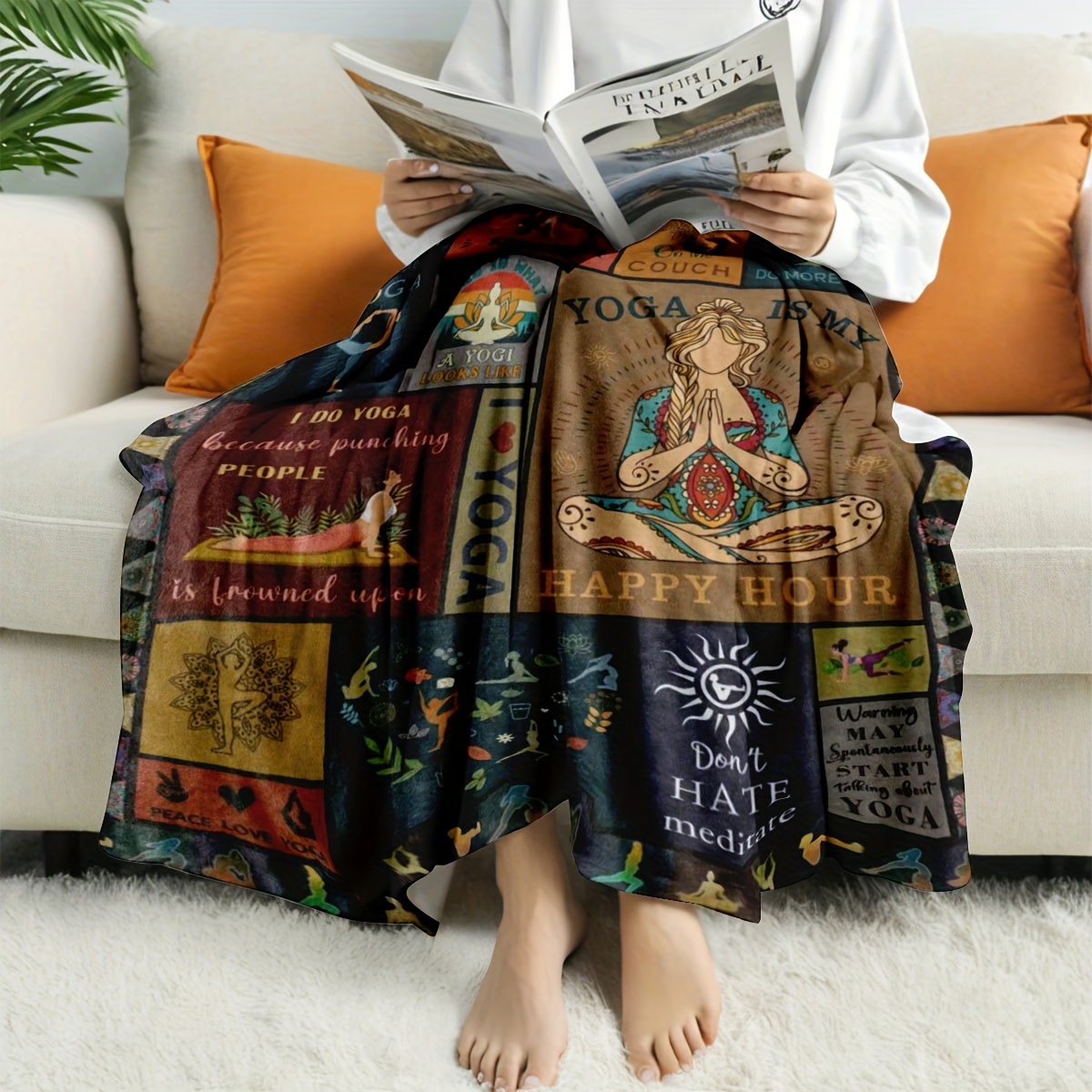 Yoga Blanket, Inspirational Qu - Pilates Yoga Quotes ulasan dan harga