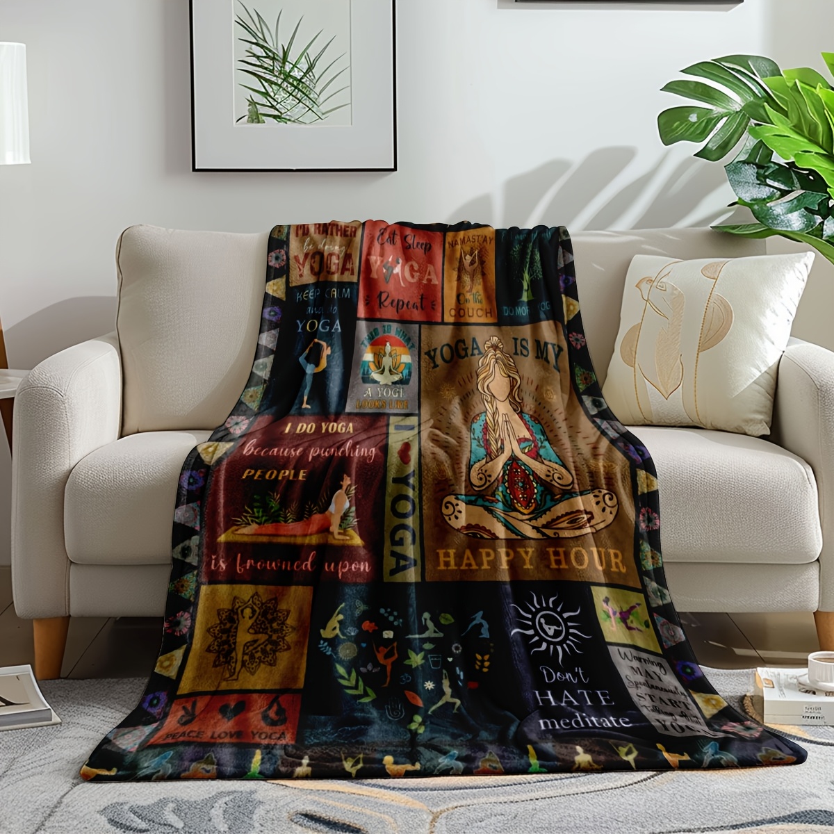 Yoga Blanket, Inspirational Qu - Pilates Yoga Quotes ulasan dan harga