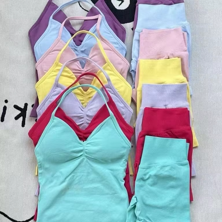1-2 Pieces Gym Set Women Backl - Pilates Yoga Set ulasan dan harga