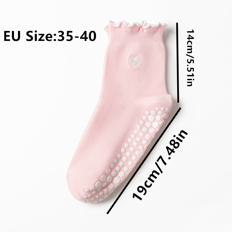 3 Pairs Women Heart Pattern Fr - Pilates Yoga &A ulasan dan harga
